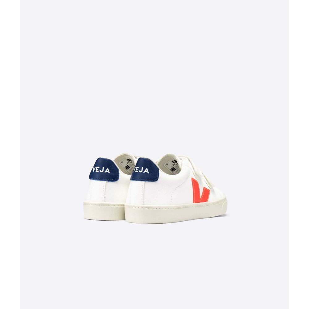 Veja ESPLAR CHROMEFREE Kids' Shoes White/Orange/Blue | NZ 730AHK